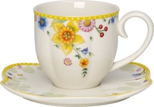 Villeroy & Boch kafijas tase un apakštase Spring Awakening цена и информация | Стаканы, фужеры, кувшины | 220.lv