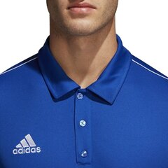 Мужская футболка Adidas Core 18 Polo CV3590, синяя цена и информация | Мужские футболки | 220.lv