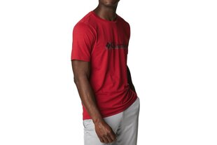 T-krekls vīriešiem Columbia Tech Trail Graphic Tee 1930802678, sarkans cena un informācija | Vīriešu T-krekli | 220.lv