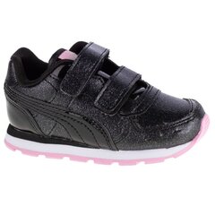 Кеды детские Puma Vista Glitz V Infants Jr 369721-10, черные цена и информация | Детская спортивная обувь | 220.lv