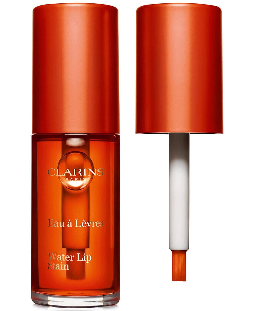 Lūpu spīdums Clarins Water Lip Stain 02 Orange Water, 7 ml cena un informācija | Lūpu krāsas, balzāmi, spīdumi, vazelīns | 220.lv