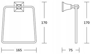 Mexen Dalia ring dvieļu pakaramais, chrome cena un informācija | Vannas istabas aksesuāri | 220.lv