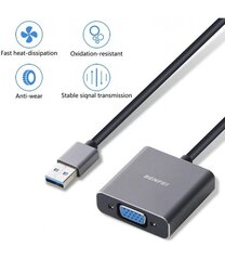 USB 3.0 - VGA адаптер, 1080p Full HD цена и информация | Адаптеры и USB разветвители | 220.lv