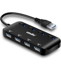 Концентратор USB 3.0, 4 разъема, Atolla цена и информация | Адаптеры и USB разветвители | 220.lv