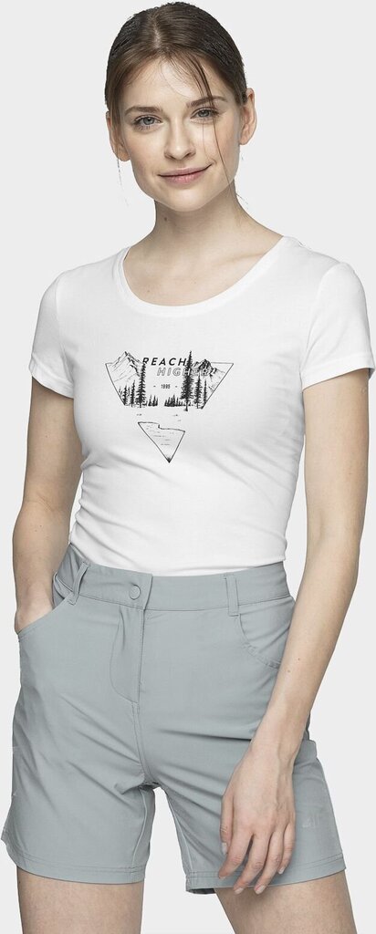 T-krekls sievietēm 4f T-shirt H4L21TSD061, balts цена и информация | T-krekli sievietēm | 220.lv