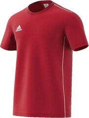 T-krekls vīriešiem Adidas Core 18 Tee M CV3982, sarkans cena un informācija | Vīriešu T-krekli | 220.lv