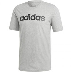 Мужская футболка Adidas Essentials Linear Tee M DU0409, серая цена и информация | Мужские футболки | 220.lv