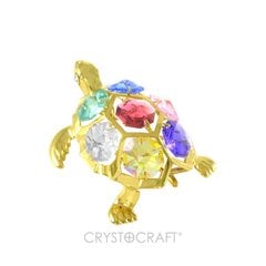 Черепаха с разноцветными кристаллами Swarovski цена и информация | Детали интерьера | 220.lv
