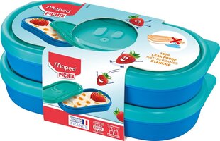 Коробочки для закусок MAPED Picnik 2 шт. бирюзовый / синий цена и информация | Посуда для хранения еды | 220.lv