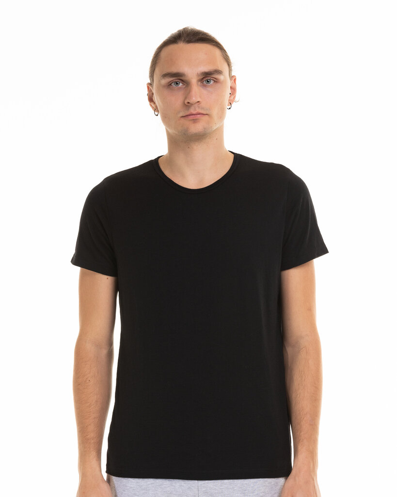 T-krekls no merino vilnas vīriešiem, melns цена и информация | Vīriešu termoveļa | 220.lv