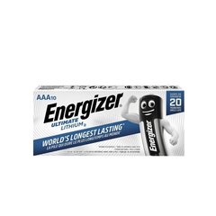 Energizer elementi Ultimate Lithium AAA, 10 gab. cena un informācija | Baterijas | 220.lv