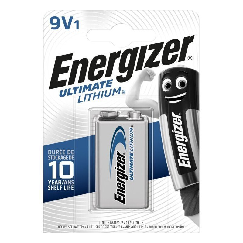 Energizer baterija Ultimate Lithium 9V, 1 gab. cena un informācija | Baterijas | 220.lv