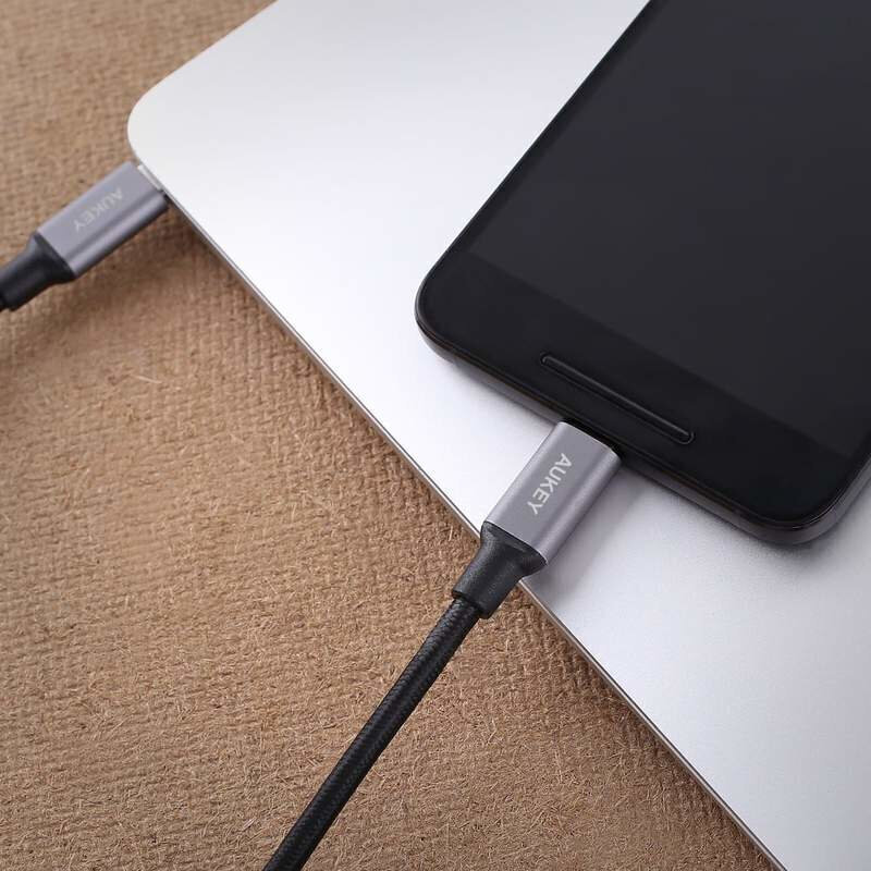 Aukey CB-CD6, USB-C, 2 m cena un informācija | Kabeļi un vadi | 220.lv