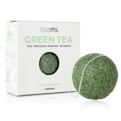 Очищающая губка для лица Konjac Sponge Green Tea цена и информация | Средства для очищения лица | 220.lv