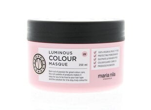 Mitrinoša un barojoša maska krāsotiem matiem Maria Nila Luminous Colour Masque 250 ml cena un informācija | Kosmētika matu stiprināšanai | 220.lv