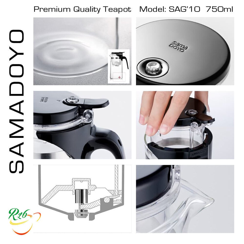 SAMADOYO Premium klases tējkanna SAG10, Premium Quality Teapot, 750 ml cena un informācija | Glāzes, krūzes, karafes | 220.lv