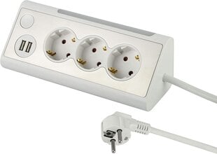 Удлинитель ELECTRALINE 62513 3P+2USB, 1.5 м цена и информация | Удлинители | 220.lv