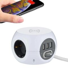 Умный удлинитель с зарядным устройством Electraline 62079, 3 розетки и 3 USB, 1.5 м цена и информация | Удлинители | 220.lv