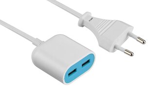 USB lādētājs Electraline 500343, 2xUSB, 2,4 A, 1,5 m cena un informācija | Lādētāji un adapteri | 220.lv