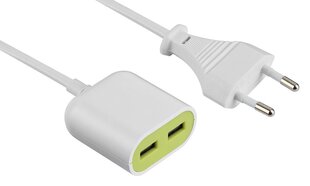 Зарядное устройство USB Electraline 500344, 2xUSB, 2,4 А, 1,5 м цена и информация | Electraline Мобильные телефоны, Фото и Видео | 220.lv