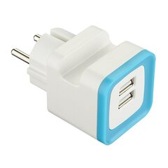 Зарядное устройство USB Electraline 570073, 2xUSB, 2,4 А цена и информация | Electraline Мобильные телефоны, Фото и Видео | 220.lv