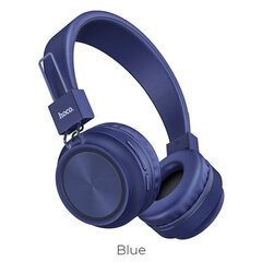 Беспроводные наушники Bluetooth HOCO Promise W25 300mAh 5В, синие (Bluetooth, MP3, AUX, Mic) цена и информация | Наушники | 220.lv