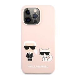 KLHCP13XSSKCI Karl Lagerfeld and Choupette Liquid Silicone Case for iPhone 13 Pro Max Pink цена и информация | Чехлы для телефонов | 220.lv