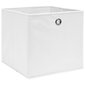 Uzglabāšanas kastes - vidaXL, 4 gab., 28x28x28 cm, balts neausts audums цена и информация | Veļas grozi un mantu uzglabāšanas kastes | 220.lv