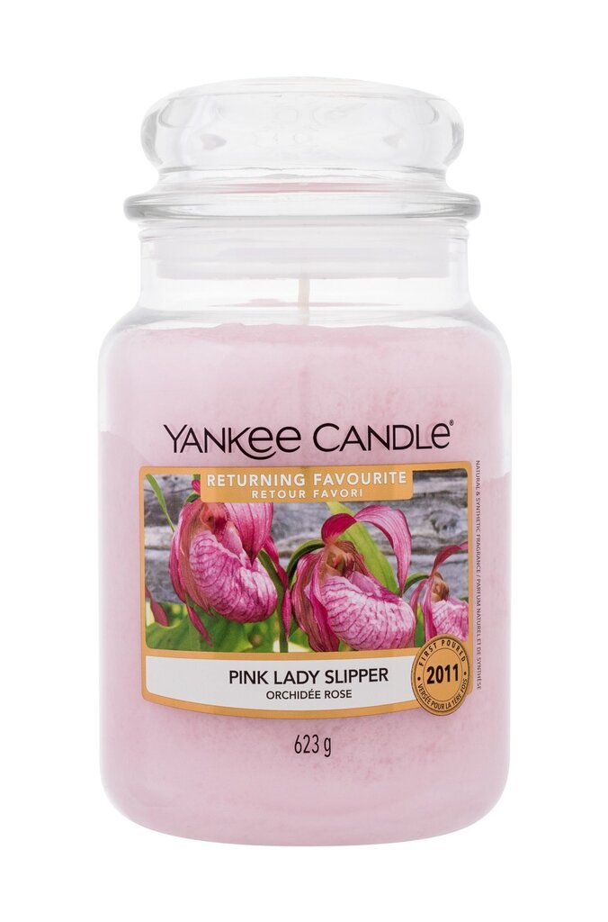 Aromātiskā svece Yankee Candle Pink Lady Slipper 623 g cena un informācija | Sveces un svečturi | 220.lv