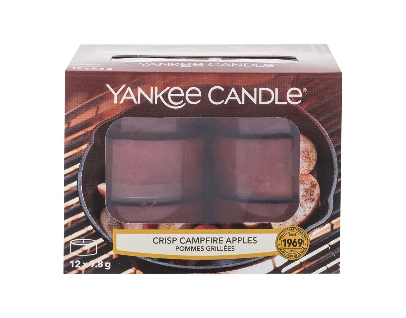 Aromātiskā svece Yankee Candle Crisp Campfire Apples 9,8 g, 12 gab. cena un informācija | Sveces un svečturi | 220.lv