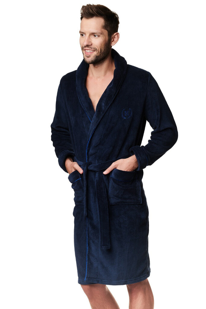 Peldmētelis Henderson Molto 39390-59X vīriešiem, tumši zils cena un informācija | Vīriešu halāti, pidžamas | 220.lv