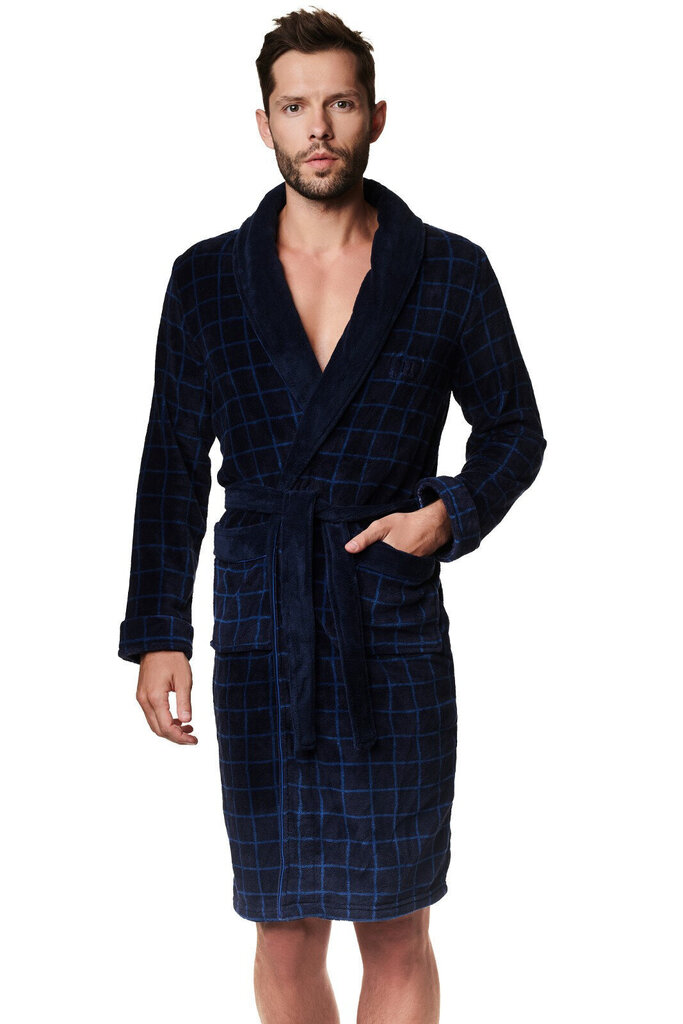 Peldmētelis Henderson Mazer 39389-59X vīriešiem, tumši zils cena un informācija | Vīriešu halāti, pidžamas | 220.lv