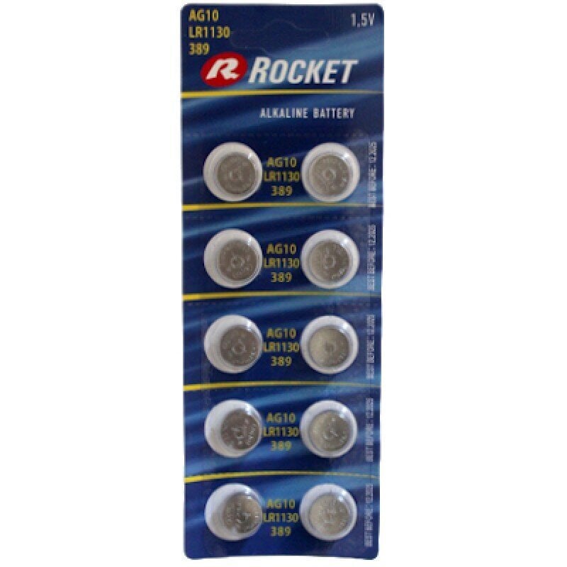 Rocket Alkaline элемент LR54 189 LR1130 AG10, 10 шт. цена
