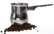 Kafijas turka,750 ml, katliņš turku kafijai, kafijas kanniņa, cezva, ibrik no nerūsējošā tērauda indukcijas plīts virsmām ar diviem snīpiem цена и информация | Kafijas kannas, tējkannas | 220.lv