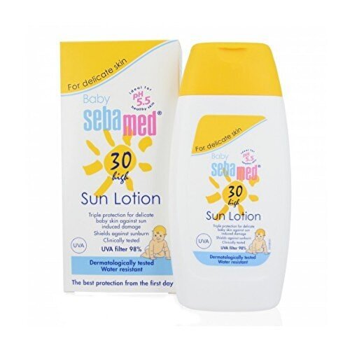 Sauļošanās losjons bērniem Sebamed SPF 30 Baby (Sun Lotion) 200 ml cena un informācija | Sauļošanās krēmi | 220.lv