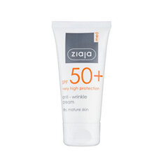 Ziaja Sun Protection Cream SPF 50+ ( Anti-Wrinkle Cream) 50 ml 50ml цена и информация | Кремы от загара | 220.lv