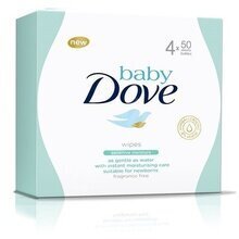 Mitrās salvetes Dove Sensitive Baby, 4 x 50 gab. cena un informācija | Mitrās salvetes, vienreizlietojamie paladziņi | 220.lv