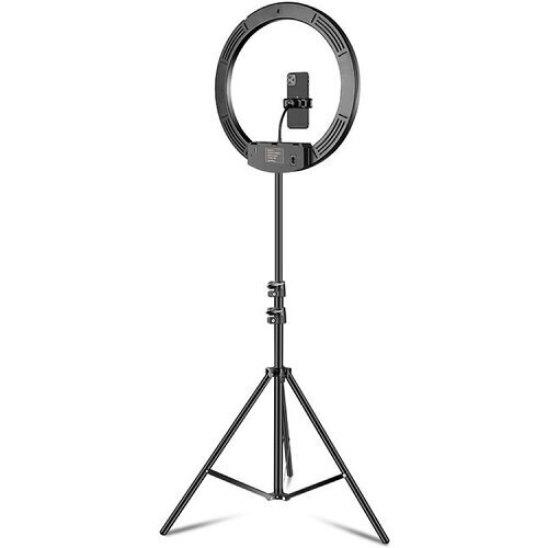 LED gredzena formas lampa 45cm, ar trijkāju statīvu līdz 2.1m цена и информация | Apgaismojums fotografēšanai | 220.lv