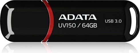 A-DATA UV150 64GB USB3.0 Stick Black цена и информация | USB Atmiņas kartes | 220.lv