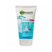 Tīrīšanas želeja, skrubis un maska ​​pret ādas nepilnībām Garnier Pure 3in1 150 ml cena un informācija | Sejas ādas kopšana | 220.lv