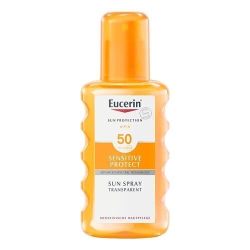 Sauļošanās sprejs Eucerin SPF 50 Sun Spray Transparent 200 ml cena un informācija | Sauļošanās krēmi | 220.lv