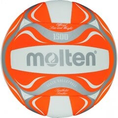 Мяч для пляжного волейбола Molten BV1500, 5, оранжевый цена и информация | Волейбольные мячи | 220.lv