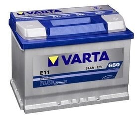 Аккумулятор VARTA BLUE 74AH 680A E11 цена и информация | Аккумуляторы | 220.lv