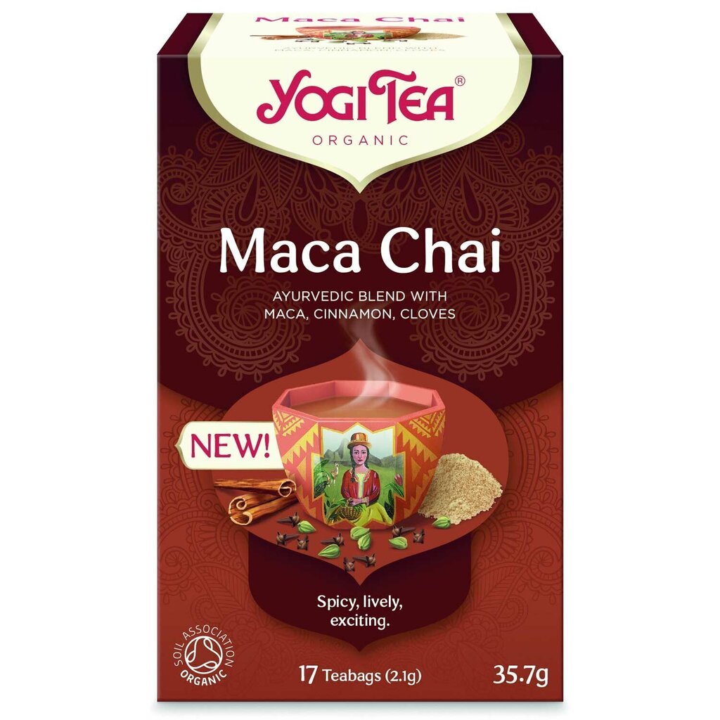 Pikanta tēja Maca Yogi Tea, 17 paciņas цена и информация | Tēja | 220.lv