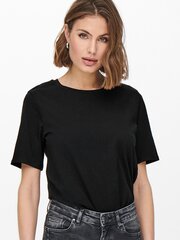 Женская футболка ONLY 15256961*02, черная цена и информация | Женские футболки | 220.lv