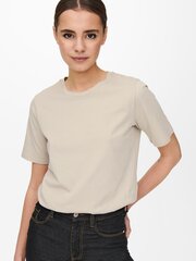 Женская футболка ONLY 15256961*01, бежевая цена и информация | Женские футболки | 220.lv