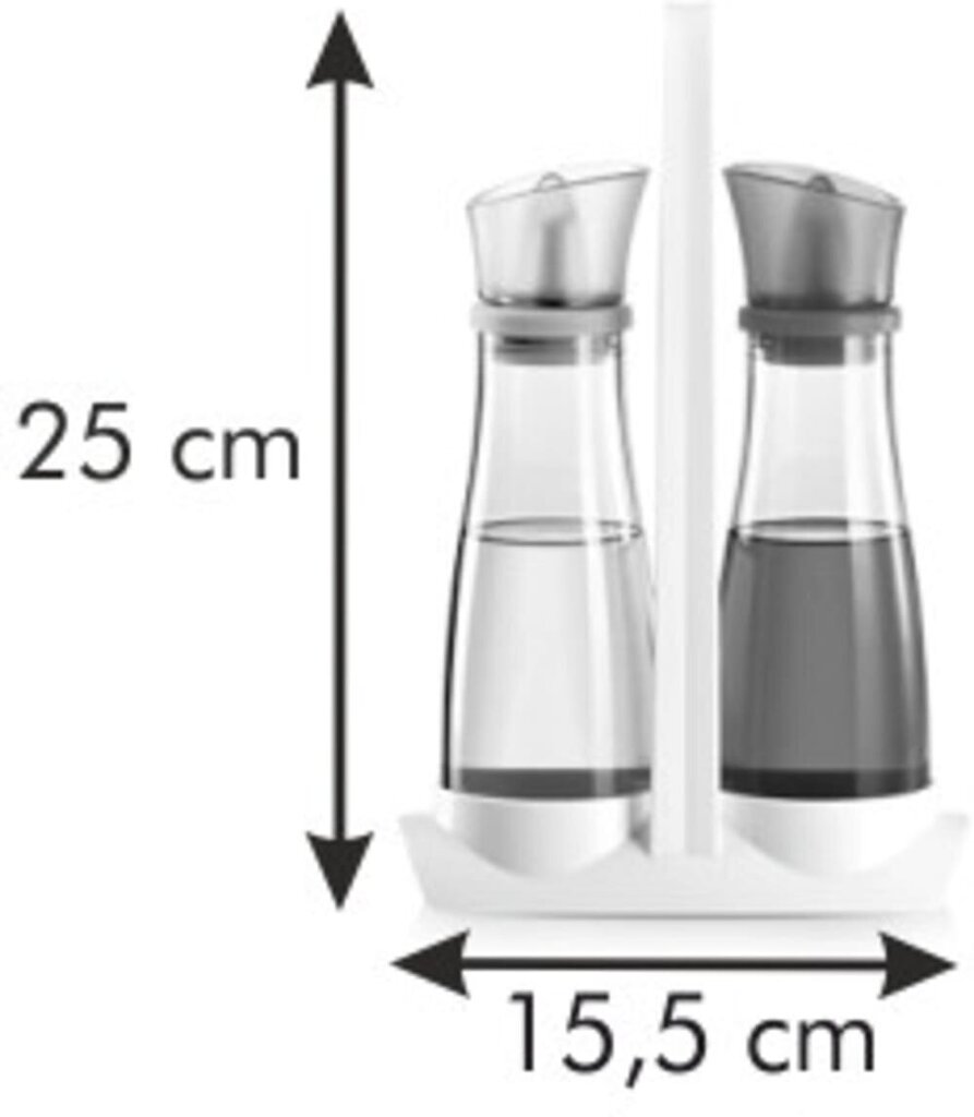 Tescoma Vitamino eļļas un etiķa pudeļu komplekts ar statīvu, 2x250 ml цена и информация | Virtuves piederumi | 220.lv