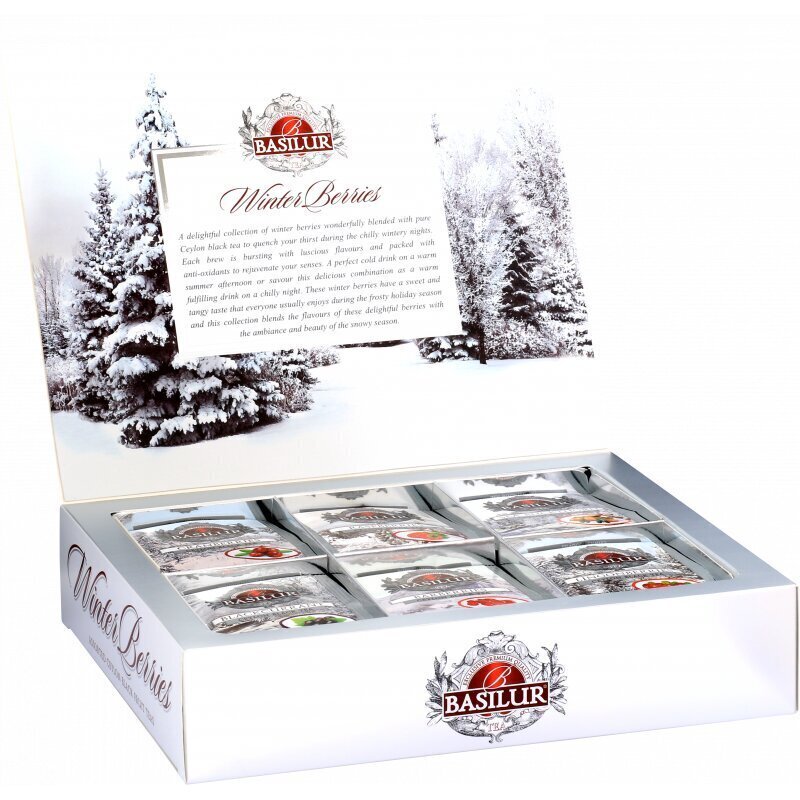 Ziemassvētku dāvanu tēja - Basilur Winter Berries Gift 60 x 2 g cena un informācija | Tēja | 220.lv