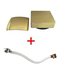 Kvadrātveida vannas sifons, zelta krāsa / pilns komplekts Premium klases GEMMA 2.0 cena un informācija | Sifoni | 220.lv