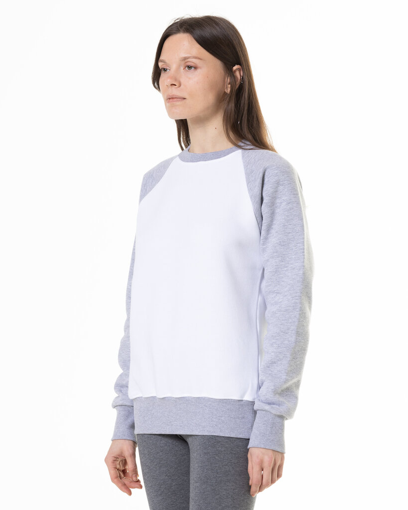 Unisex Raglan svitšots, White-Melange цена и информация | Jakas sievietēm | 220.lv